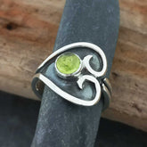 Peridot Wind Silver Ring